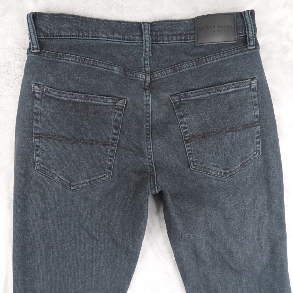 Lucky Brand Jeans Mens 29x30 Fits 30x29 Dark Wash 411 Athletic Taper Stretch